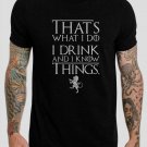 Game of Thrones I Drink And I Know Things GOT Black T-Shirt, T-Shirts for Men