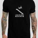 I Do My Own Stunts Stuntman Falling Down Stairs Black T-Shirt, T-Shirts for Men