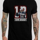 Tom Brady New England NFL Patriots American Football Black T-Shirt, T-Shirts for Men