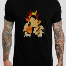 Cyndaquil Quilava Typhlosion Fire Pokemon Evolution Black T-Shirt, T-Shirts for Men