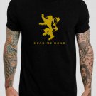 Game of Thrones House Lannister Hear Me Roar Black T-Shirt, T-Shirts for Men