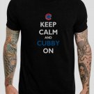 Keep Calm and Cubby On Chicago Cubs Baseball Black T-Shirt, T-Shirts for Men