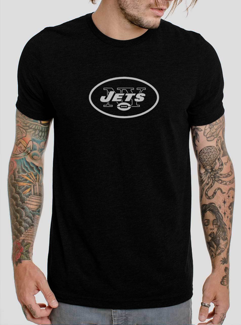 New York Jets NFL Team Logo NY Jets Fans Black T-Shirt, T-Shirts for Men