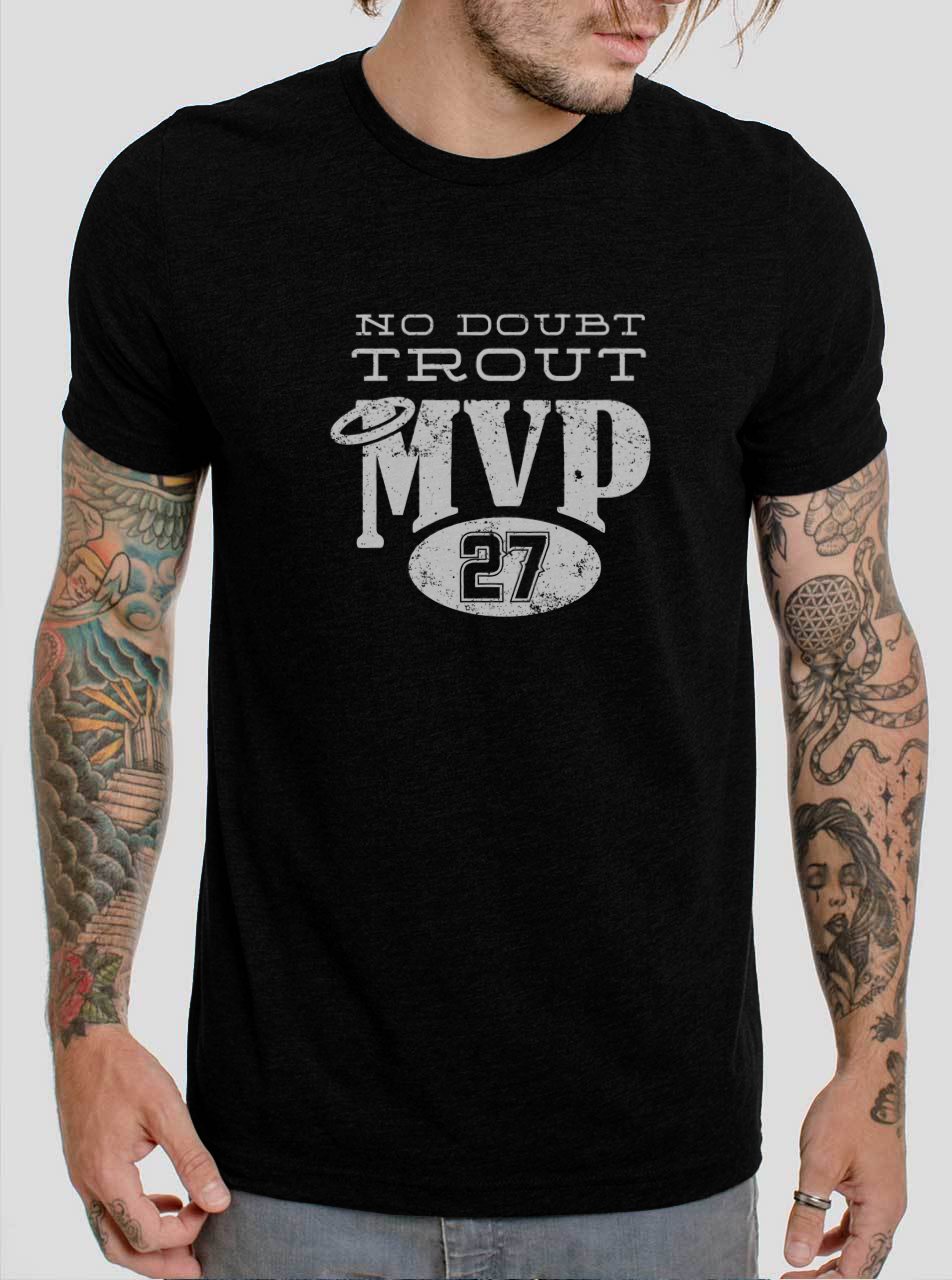 No Doubt Mike Trout MVP 27 Baseball Fans Black T-Shirt, T-Shirts for Men