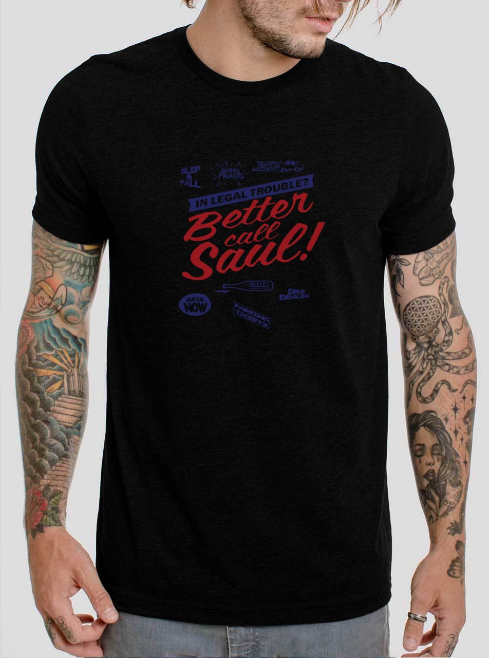 Breaking Bad Better call Saul! Saul Goodman Black T-Shirt, T-Shirts for Men