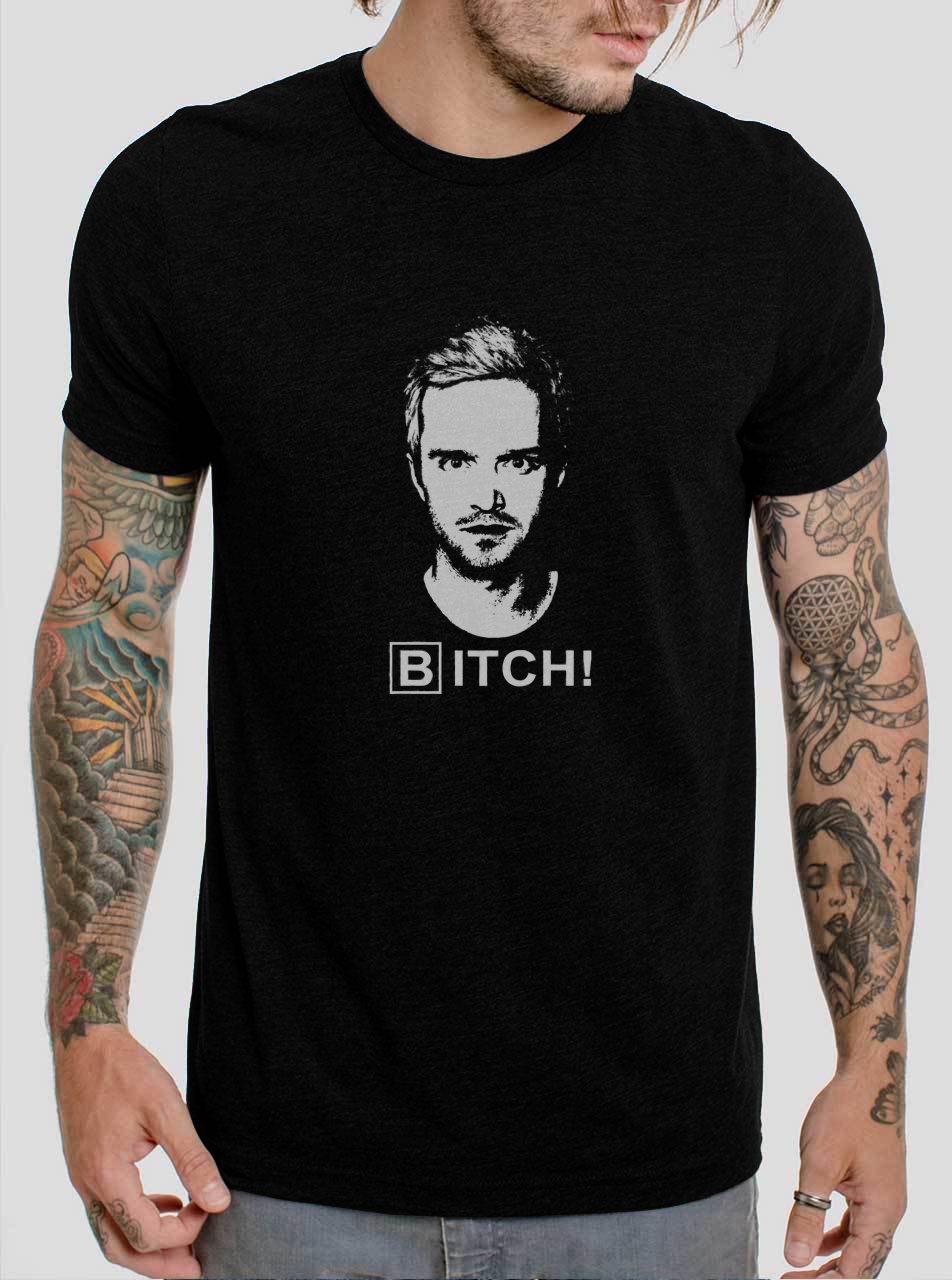 breaking bad Jesse Pinkman Bitch! Black T-Shirt, T-Shirts for Men