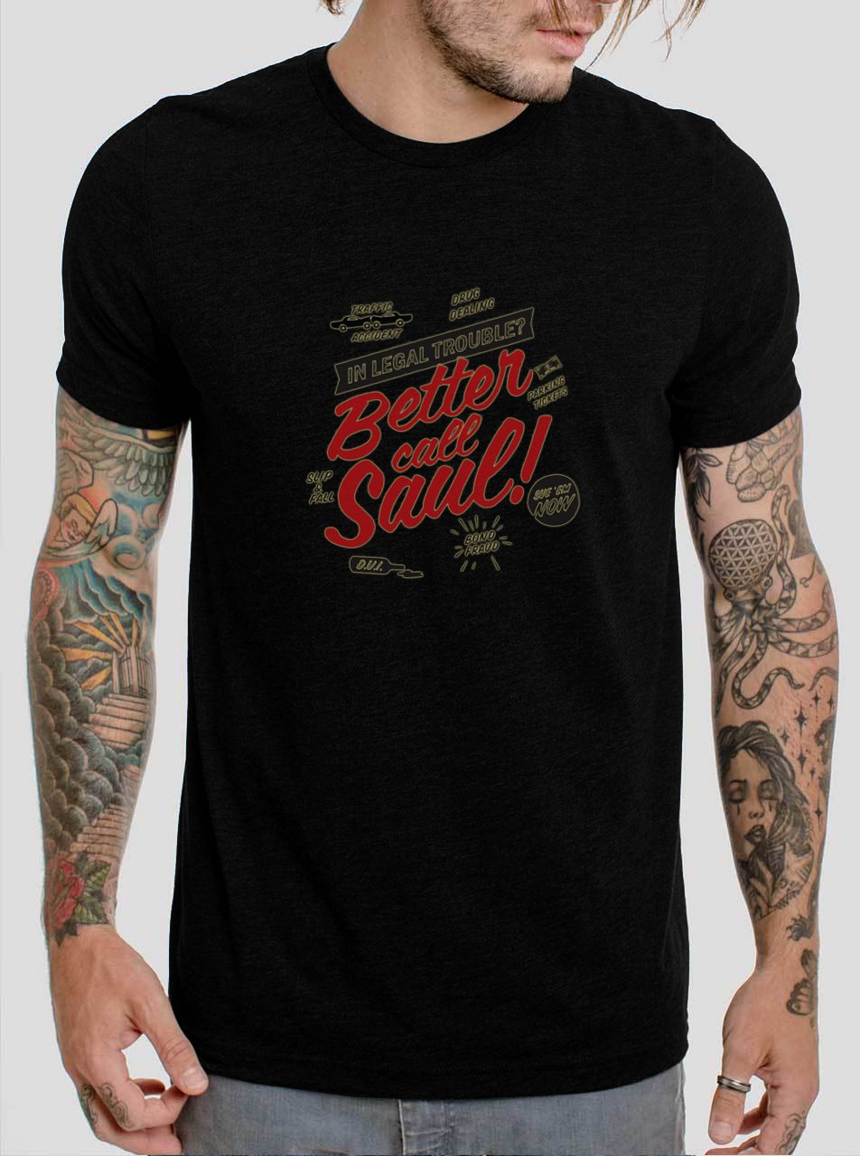 Breaking Bad Saul Goodman Better call Saul! Black T-Shirt, T-Shirts for Men