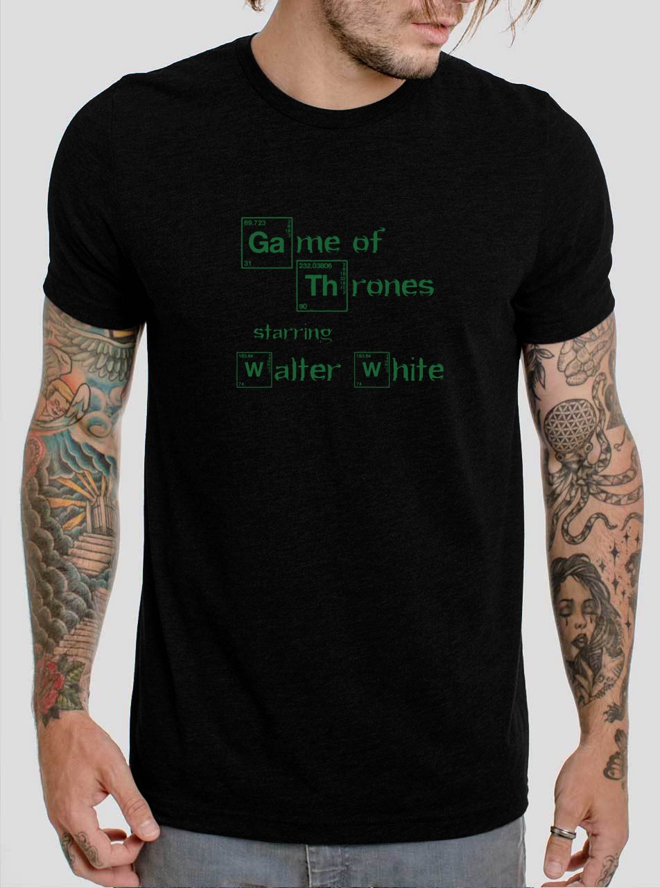 Game Of Thrones Starring Walter White Chemistry Code Periodic Black T-Shirt, T-Shirts for Men