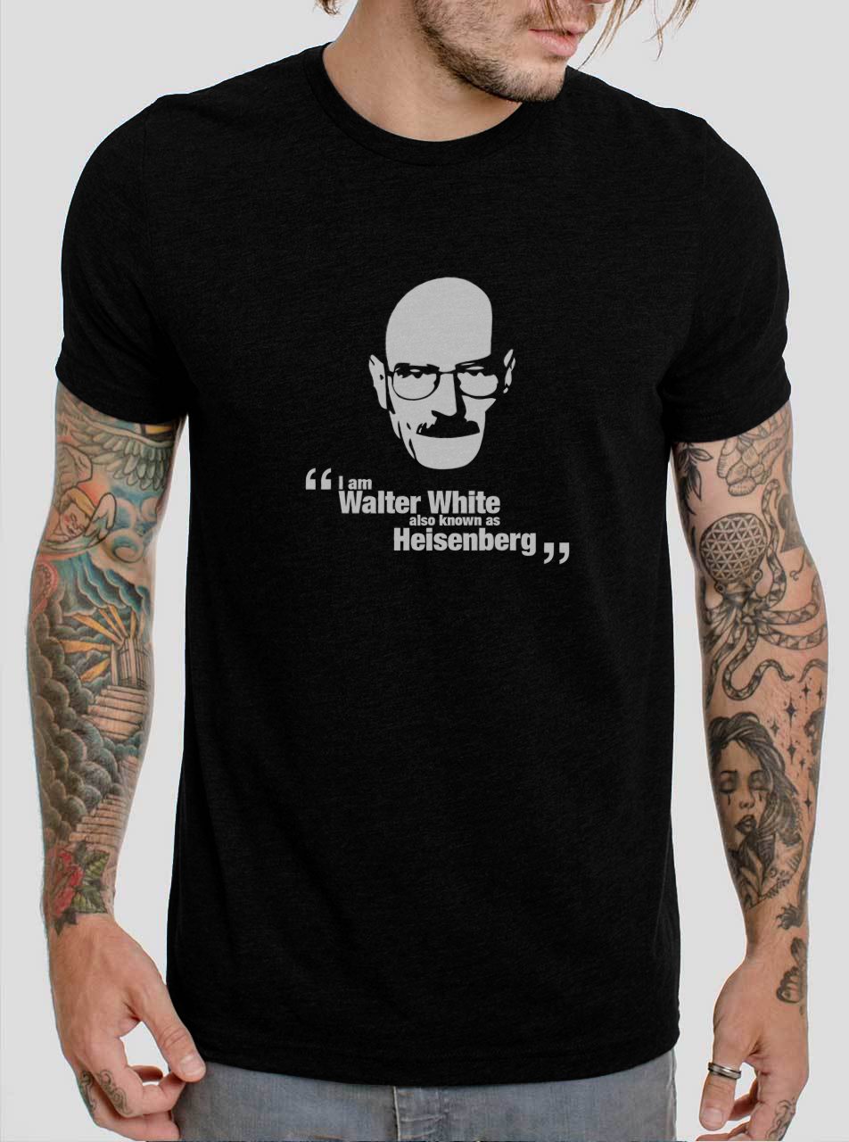 Im Walter White as Heisenberg Breaking Bad Black T-Shirt, T-Shirts for Men