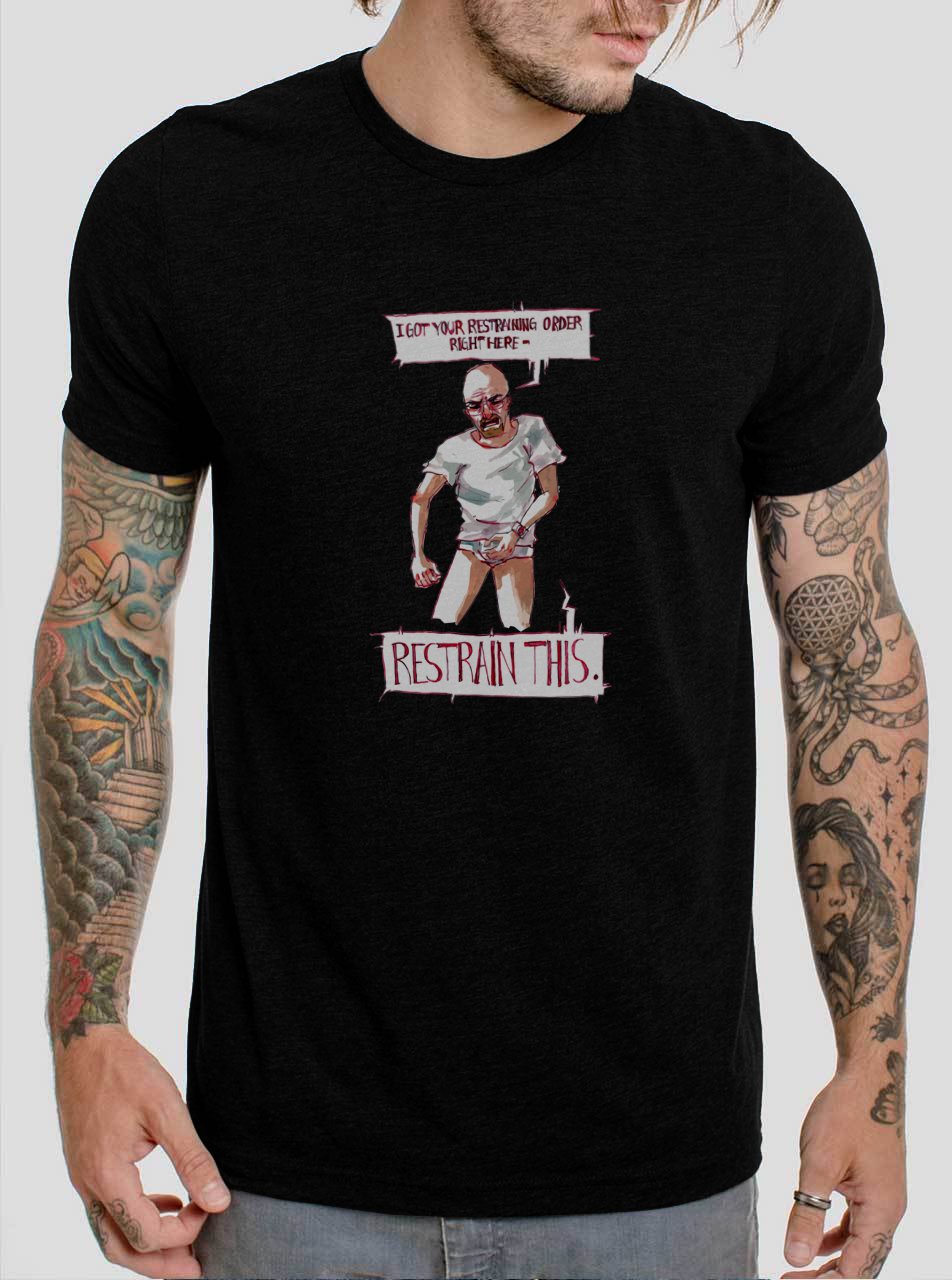 Walter White Heisenberg RESTRAIN THIS Breaking Bad Black T-Shirt, T-Shirts for Men