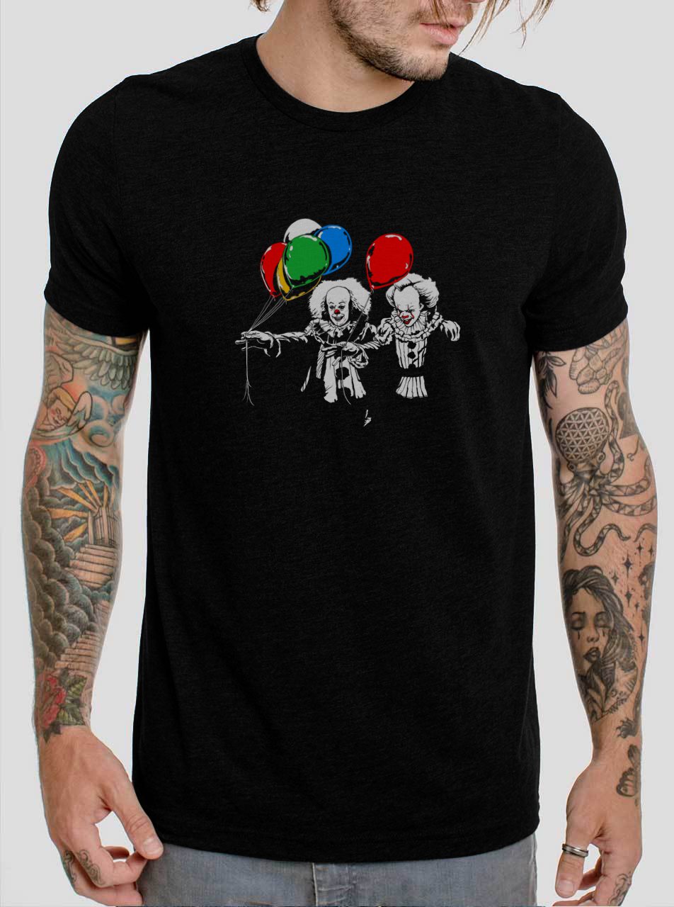 IT Clowns Pulp Fiction Black T-Shirt, T-Shirts for Men