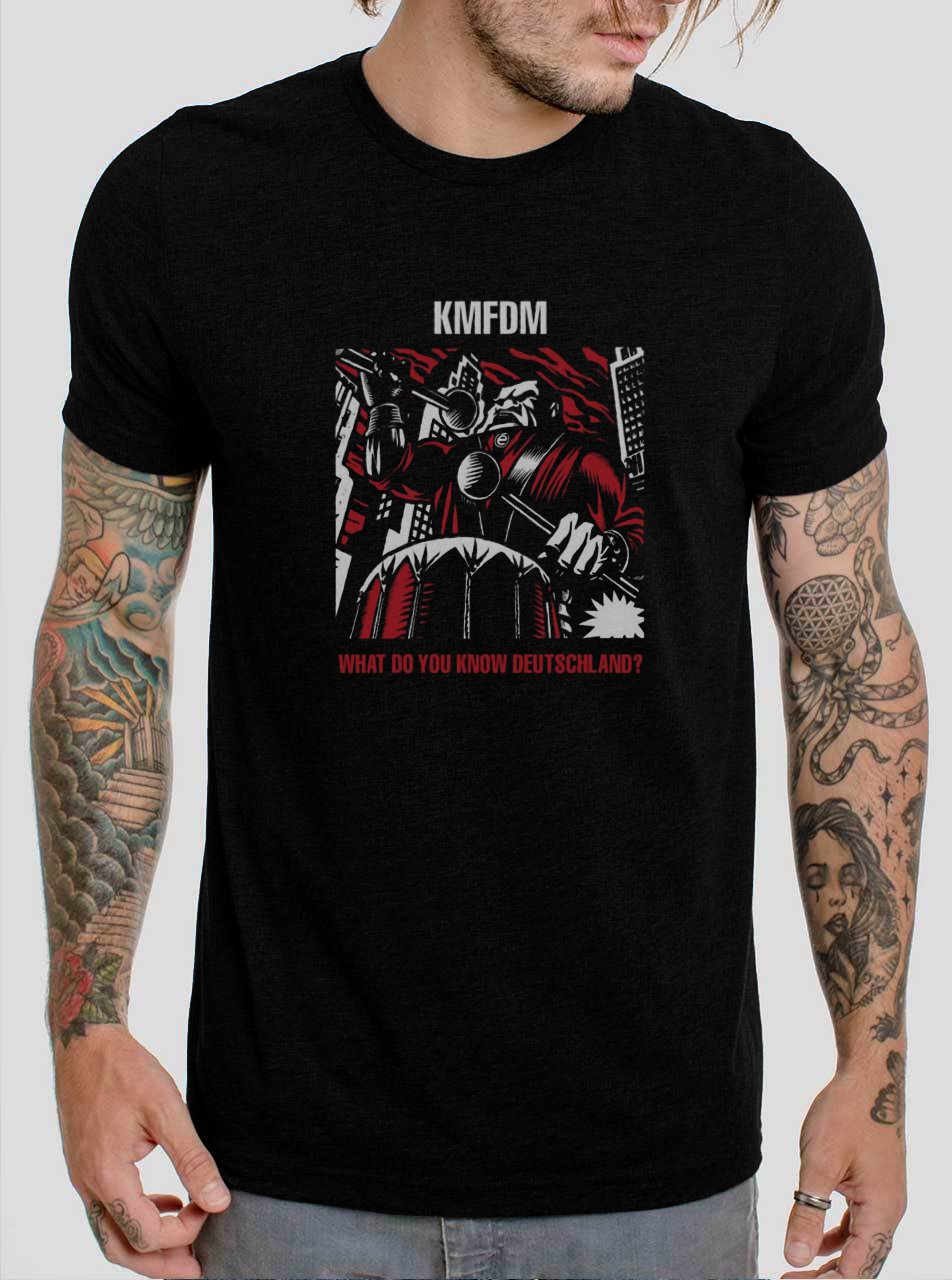 KMFDM What Do You Know Deutschland  Black T-Shirt, T-Shirts for Men