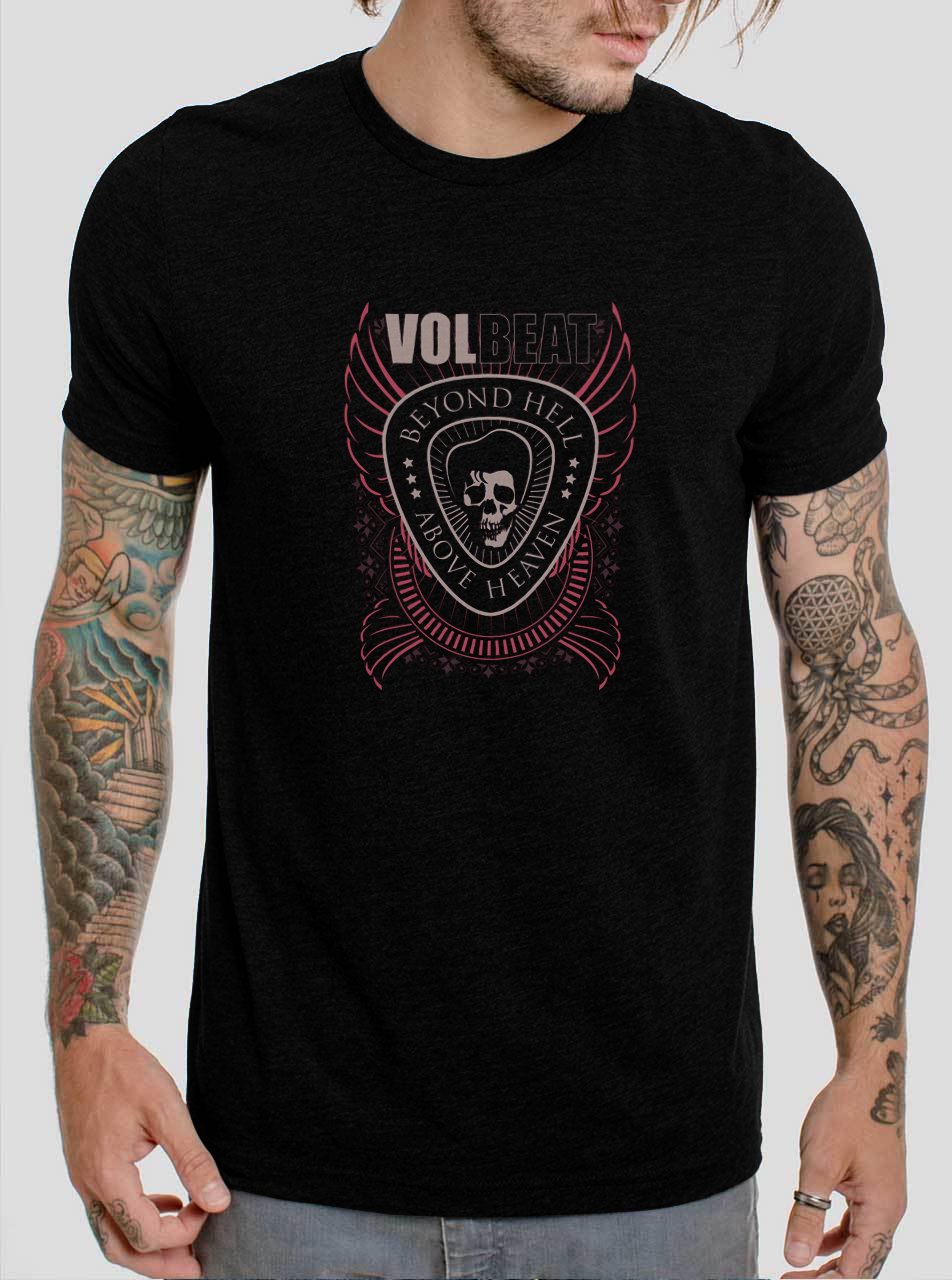 Volbeat Beyond Hell Above Heaven Black T-Shirt, T-Shirts for Men