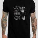 Arya Stark GOT Leave One Wolf Alive Black T-Shirt, T-Shirts for Men