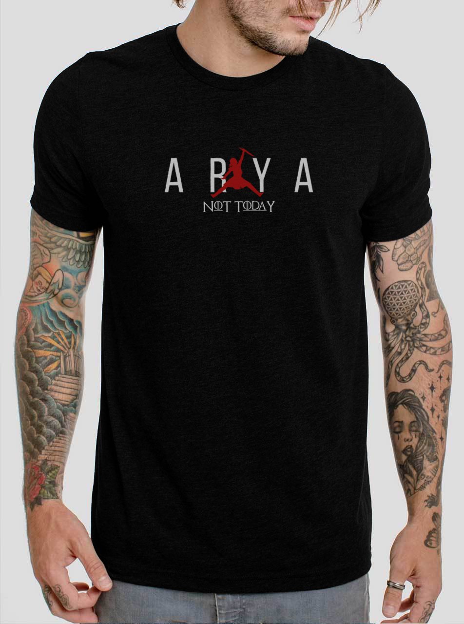 Arya Stark Leave One Wolf Alive Black T-Shirt, T-Shirts for Men
