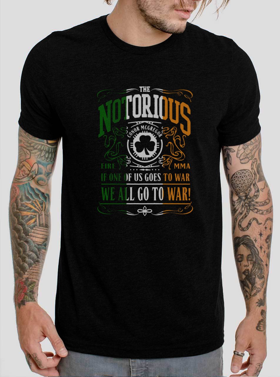Conor McGregor Notorious Black T-Shirt, T-Shirts for Men