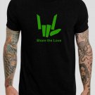 Share The Love Green Black T-Shirt, T-Shirts for Men