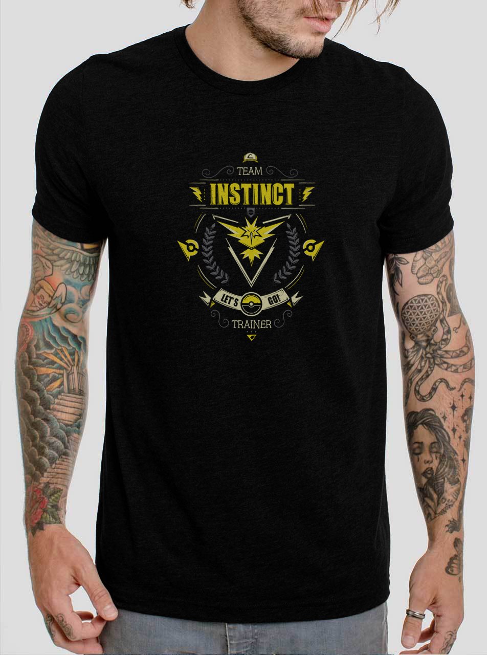 Team INSTINCT Let's Go! Black T-Shirt, T-Shirts for Men
