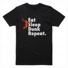 Eat Sleep Dunk and Repeat Basketball Quotes Black T-Shirt, T-Shirts for Men
