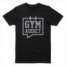 Gym Addict Fitness Gym Muscle Workout Motivation Black T-Shirt, T-Shirts for Men
