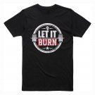 Let It Burn Bodybuilding Gym Workout Fitness Training Black T-Shirt, T-Shirts for Men