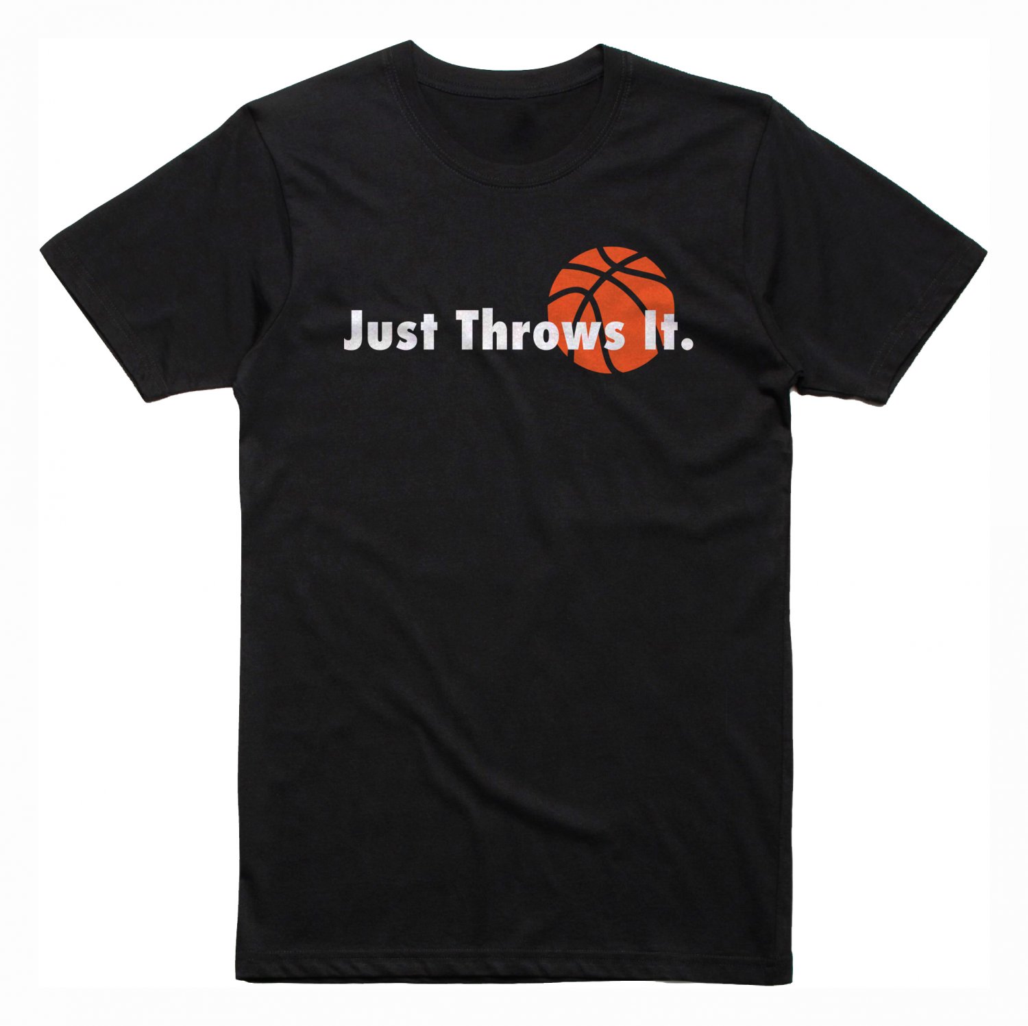Just Throws It Basketball Quotes and Motivation Black T-Shirt, T-Shirts for Men