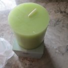 PARTYLITE PILLAR 3" X 3" CANDLE. BAMBOO MIST SCENT IN ORIGINAL BOX.