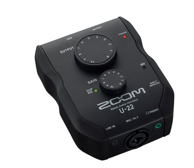Zoom U-22 - USB Mobile Recording and Performance Interface - mic/line level with volume