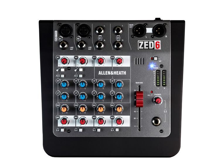 Allen & Heath ZED-6 Compact Analog Audio Mixer 6-channel