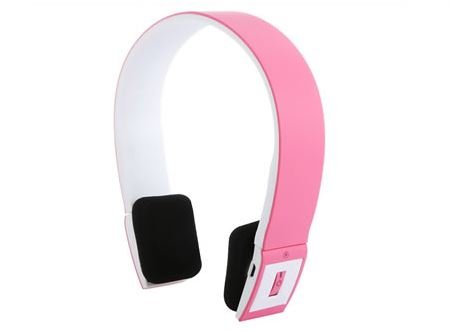 Bluetooth 3.0 EDR 2.4G Wireless Stereo Headset For Smartphone - Pink
