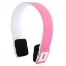Bluetooth 3.0 EDR 2.4G Wireless Stereo Headset For Smartphone - Pink
