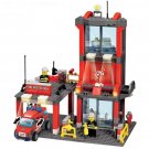 300pcs ABS Mini City Fire Station Building Block (Bricks) Model DIY Birthday Gift Set for Kids