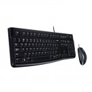 Logitech MK120 Desktop USB Tilt Wired 103 Key Keyboard and Optical Mouse Kit