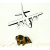 Decal Wall Sticker : Flying Airplane Silhouette 12x18 Inches