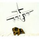Decal Wall Sticker : Flying Airplane Silhouette 12x18 Inches