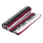 Sunnydaze Premium Mexican Beach Yoga Blanket, Fuchsia/Charcoal, 82" L x 54" W
