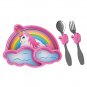 KidsFunwares Me Time Pink Meal Set, Unicorn, BPA Free