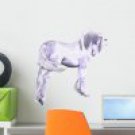 Silver Unicorn Wall Decal by Wallmonkeys Peel and Stick Graphic (18 in H x 18 in W)  - Small