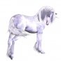 Silver Unicorn Wall Decal by Wallmonkeys Peel and Stick Graphic (36 in H x 36 in W) - Large