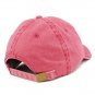 Bitcoin Embroidered Washed Cotton Adjustable Cap - Red