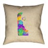Ivy Bronx Austrinus Delaware Love Watercolor Pillow