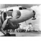 Low angle view of a propeller driven airplane at Jacksonville Florida Airport Canvas Art -  (18x24)
