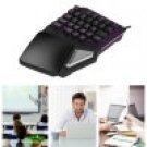 Delux T9 7 Colors LED Backlight Single Hand Gaming USB Wired Anti-Ghosting Keyboard - Pro