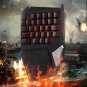Delux T9 7 Colors LED Backlight Single Hand Gaming USB Wired Anti-Ghosting Keyboard - Pro