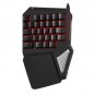Delux T9 7 Colors LED Backlight Single Hand Gaming USB Wired Anti-Ghosting Keyboard - Pro