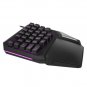 Delux T9 7 Colors LED Backlight Single Hand Gaming USB Wired Anti-Ghosting Keyboard - Pro
