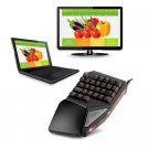 Delux T9 7 Colors LED Backlight Single Hand Gaming USB Wired Anti-Ghosting Keyboard - Plus