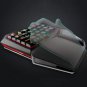 Delux T9 7 Colors LED Backlight Single Hand Gaming USB Wired Anti-Ghosting Keyboard - Plus