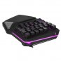 Delux T9 7 Colors LED Backlight Single Hand Gaming USB Wired Anti-Ghosting Keyboard - Plus