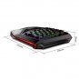 Delux T9 7 Colors LED Backlight Single Hand Gaming USB Wired Anti-Ghosting Keyboard - Plus